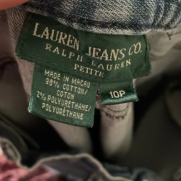 Lauren Jeans Co. Ralph Lauren Blue Wide Leg Jeans Size 10P - Picture 3 of 13